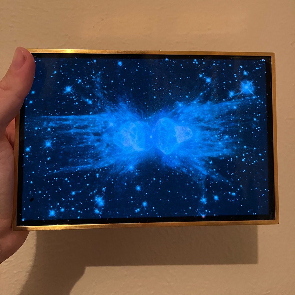 REINE light-up metal clutch (Galaxy)